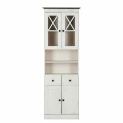 Armoire Haute Senna I -HOME24 Soldes hochschrank senna ii kiefer massiv weiss havanna 299547