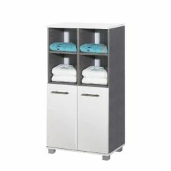 Armoire Midi Zürich 6 Armoire Midi Zürich -HOME24 Soldes midischrank zuerich weiss perl esche grau dekor 1323980