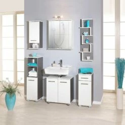 Armoire Midi Zürich 7 Armoire Midi Zürich -HOME24 Soldes midischrank zuerich weiss perl esche grau dekor 1323981