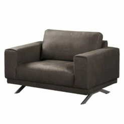 Fauteuil Ramilia -HOME24 Soldes polstergarnitur ramilia 3 2 1 antiklederlook braungrau 4882284
