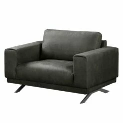 Fauteuil Ramilia -HOME24 Soldes polstergarnitur ramilia 3 2 1 antiklederlook dunkelgrau 4882308