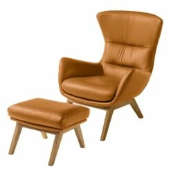 Fauteuil Hepburn I -HOME24 Soldes polsterhocker hepburn echtleder echtleder neka cognac 5025448