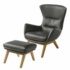 Fauteuil Hepburn I -HOME24 Soldes polsterhocker hepburn echtleder echtleder neka grau 5025472