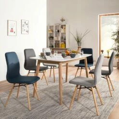 Chaises Capitonnées Daleras -HOME24 Soldes polsterstuhl daleras 2er set webstoff buche massiv hellgrau buche 4241584