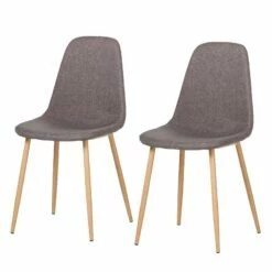 Chaise Capitonnée Iskmo III -HOME24 Soldes polsterstuhl iskmo iii 2er set webstoff grau 4206900