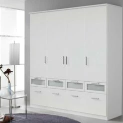 Armoire à Portes Battantes Bochum 24 Armoire à Portes Battantes Bochum -HOME24 Soldes rauch bochum drehtuerenschrank kombischrank alpinweiss absetzungen milchglas m ra ssk boc 966 1