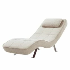 Fauteuil De Relaxation Long Island Tissu -HOME24 Soldes relaxliege long island webstoff stoff parsa beige grau 3940728