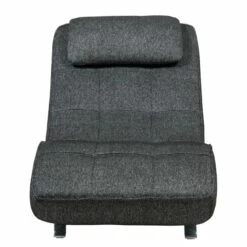 Fauteuil De Relaxation Long Island Tissu -HOME24 Soldes relaxliege long island webstoff stoff parsa grau schwarz 3940920