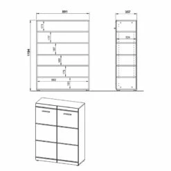 Ensemble De Vestibule Adana I -HOME24 Soldes schuhkommode adana eiche sonoma dekor 90 cm 5162568 1