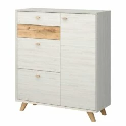 Armoire à Chaussures Calvi -HOME24 Soldes schuhschrank calvi pinie weiss dekor eiche 4254388