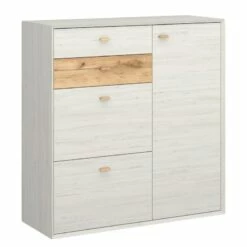 Armoire à Chaussures Calvi -HOME24 Soldes schuhschrank calvi pinie weiss dekor eiche 4254396