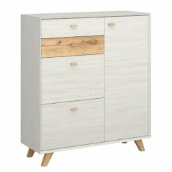 Armoire à Chaussures Calvi -HOME24 Soldes schuhschrank calvi pinie weiss dekor eiche 4254400