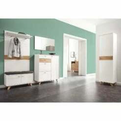 Armoire à Chaussures Calvi -HOME24 Soldes schuhschrank calvi pinie weiss dekor eiche 4259232