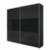 Armoire à Portes Coulissantes Loriga -HOME24 Soldes schwebetuerenschrank loriga graumetallic glas schwarz 175 cm 2 tuerig 2032562