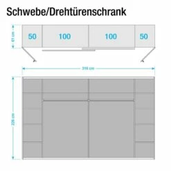 Armoire à Portes Coulissantes Crieff -HOME24 Soldes schwebetuerenschrank match 2 eiche sanremo dekor weiss 1859434