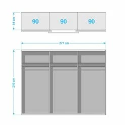 Armoire à Portes Coulissantes Siegen -HOME24 Soldes schwebetuerenschrank siegen alpinweiss steingrau 5012036