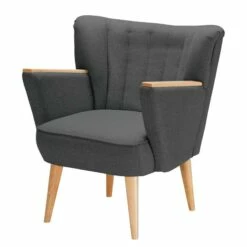 Fauteuil Bauro I -HOME24 Soldes sessel bauro i filz anthrazit 4542220