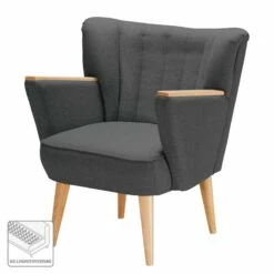 Fauteuil Bauro I -HOME24 Soldes sessel bauro i filz anthrazit 4542228