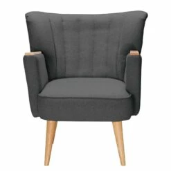 Fauteuil Bauro I -HOME24 Soldes sessel bauro i filz anthrazit 4542232