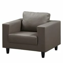 Fauteuil Bexwell I -HOME24 Soldes sessel bexwell kunstleder grau 5052676