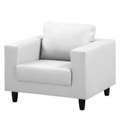 Fauteuil Bexwell I -HOME24 Soldes sessel bexwell kunstleder weiss 5052616
