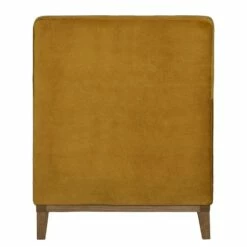 Fauteuil Blomma -HOME24 Soldes sessel blomma samtstoff senfgelb nussbaum 3670853