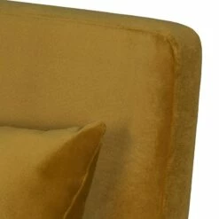 Fauteuil Blomma -HOME24 Soldes sessel blomma samtstoff senfgelb nussbaum 3670861