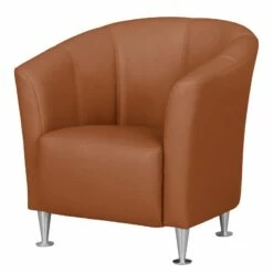 Fauteuil Minga -HOME24 Soldes sessel minga echtleder cognac 4474144
