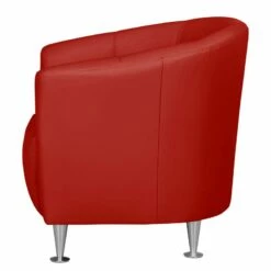 Fauteuil Minga -HOME24 Soldes sessel minga echtleder rot 4474052