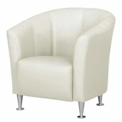 Fauteuil Minga -HOME24 Soldes sessel minga echtleder weiss 4474072