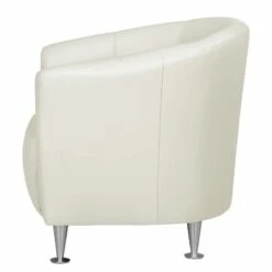 Fauteuil Minga -HOME24 Soldes sessel minga echtleder weiss 4474088