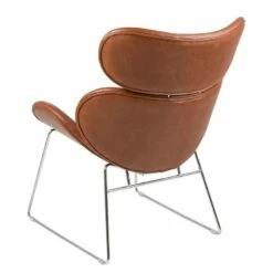 Fauteuil Montola Imitation Cuir -HOME24 Soldes sessel montola kunstleder cognac chrom 5087452