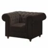 Fauteuil Chesterfield Pintano -HOME24 Soldes sessel pintano webstoff espresso 4897640