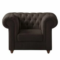 Fauteuil Chesterfield Pintano 24 Fauteuil Chesterfield Pintano -HOME24 Soldes sessel pintano webstoff espresso 4897648