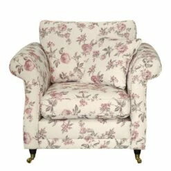 Fauteuil Rosehearty -HOME24 Soldes sessel rosehearty webstoff creme rose 4191076