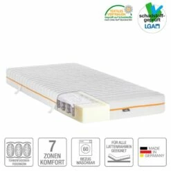 Matelas Mazzy Ressorts Bombés Ensachés -HOME24 Soldes tonnentaschenfederkernmatratze mazzy 100 x 200cm 3452057