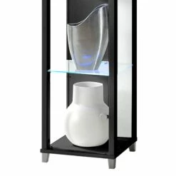 Vitrine Winnipeg I -HOME24 Soldes vitrine winnipeg i mit led beleuchtung klarglas schwarz 253885