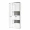 Armoire Vitrine Kushiro 2 Armoire Vitrine Kushiro -HOME24 Soldes vitrinenschrank arco hochglanz weiss grau 4710812