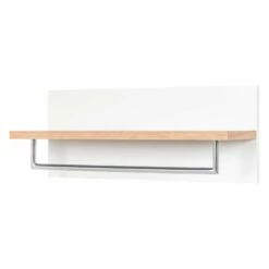 Porte-manteaux Mural LINDHOLM -HOME24 Soldes wandgarderobe lindholm eiche massiv matt weiss 3702029