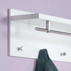 Porte-manteaux Mural Yolo I -HOME24 Soldes wandgarderobe yolo i hochglanz weiss 245762