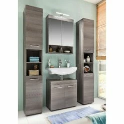 Armoire De Toilette Runner -HOME24 Soldes waschbeckenunterschrank runner rauchsilber 5131944 1