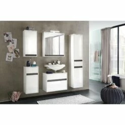 Trend Team Meuble Bas -HOME24 Soldes waschbeckenunterschrank sol ii hochglanz weiss weiss 5080396