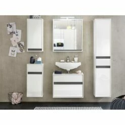 Trend Team Meuble Bas -HOME24 Soldes waschbeckenunterschrank sol ii hochglanz weiss weiss 5080400