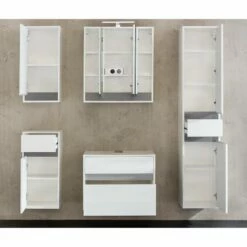 Trend Team Meuble Bas -HOME24 Soldes waschbeckenunterschrank sol ii hochglanz weiss weiss 5080404