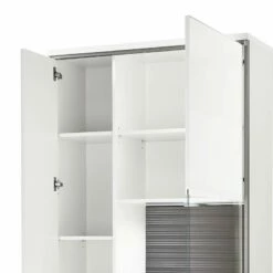 Armoire Vitrine Kushiro -HOME24 Soldes wohnwand arco ii 5 teilig hochglanz weiss grau 4710672